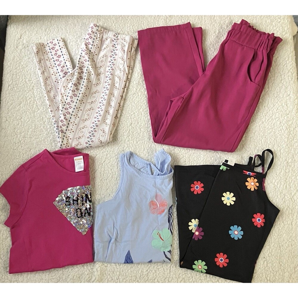 Girls Size 9/10 Clothing Lot – 5-Piece Bundle Mixed Brands Gently Used
